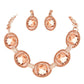 Rose Gold Pave Trim Glass Crystal Link Necklace Wear together or separate according to your event, versatile enough for wearing straight through the week, perfectly lightweight for all-day wear, coordinate with any ensemble from business casual to everyday wear, the perfect addition to every outfit. Perfect Birthday Gift, Anniversary Gift, Mother's Day Gift, Graduation Gift, Prom Jewelry, Just Because Gift, Thank you Gift.
