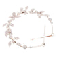 Rose Gold   Rhinestone Embellished Leaf Cluster Vine Bun Wrap Headpiece. Perfect for adding just the right amount of shimmer & shine, will add a touch of class, beauty and style to your wedding, prom, special events, embellished glass crystal to keep your hair sparkling all day & all night long