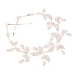 Rose Gold Rhinestone Embellished Leaf Cluster Vine Bun Wrap Headpiece. Perfect for adding just the right amount of shimmer & shine, will add a touch of class, beauty and style to your wedding, prom, special events, embellished glass crystal to keep your hair sparkling all day & all night long. 