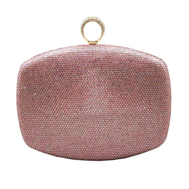 Rose Gold Clasp Closure Shimmery Evening Clutch Bag, This high quality evening clutch is both unique and stylish. perfect for money, credit cards, keys or coins, comes with a wristlet for easy carrying, light and simple. Look like the ultimate fashionista carrying this trendy Shimmery Evening Clutch Bag!