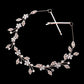 Rose Gold  Stone Embellished Flower Cluster Vine Bun Wrap Headpiece, Keep your hairstyle as glamorous as you are with this Stone headpiece! Add spectacular sparkle into your hair do. Perfect for adding just the right amount of shimmer & shine, will add a touch of class, beauty and style to your wedding, prom, special events, embellished flower leaf cluster to keep your hair sparkling all day & all night long. 
