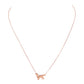 Rose Gold Gold Dipped Dachshund Heart Charm Dog Detailed Pendant Charm Necklace; this beautiful Dachshund dog themed charm necklace is the perfect gift for the women in our lives who love dogs. Perfect gift for National Dog Day, Birthday Gift, Anniversary Gift, Mother's Day Gift, Just Because Gift, Dog Lover, Dog Mom, Pet Owner