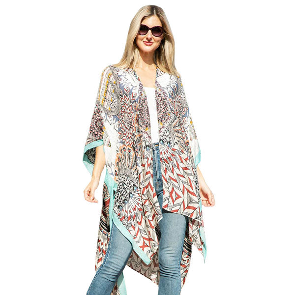 Rust Boho Patterned Cover Up Kimono Poncho, on trend & fabulous, a luxe addition to any cold-weather ensemble. The perfect accessory, luxurious, trendy, super soft chic capelet, keeps you warm and toasty. You can throw it on over so many pieces elevating any casual outfit! Perfect Gift for Wife, Mom, Birthday, Holiday, Anniversary, Fun Night Out.