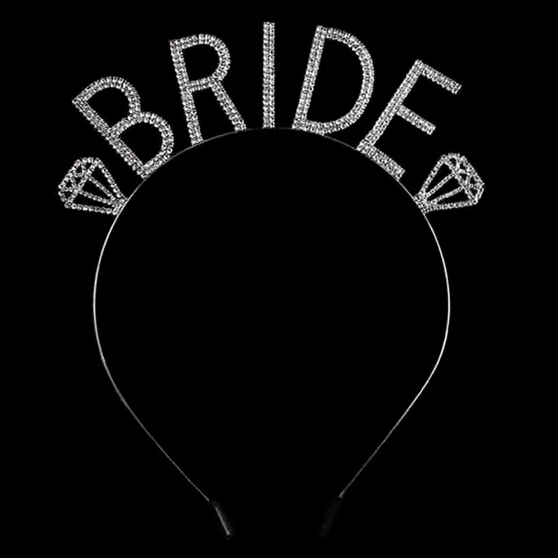 Silver Bride Rhinestone Headband. A timeless selection, Bridal Rhinestone Headband is exceptionally elegant, adding an exquisite detail to your wedding dress or tie it on your hair for a glamorous to any outfit. This headband will pair beautifully with your dress for elegant presentation. Perfect for brides, bridal parties, and any other formal occasion.