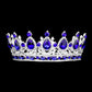 Sapphire Silver Teardrop Stone Accented Crown Tiara, This crown tiara is a classic royal tiara made from gorgeous stone accented is the epitome of elegance. Exquisite design with beautiful color and brightness makes you more eye-catching in the crowd and will make you more charming and pretty without fail.
