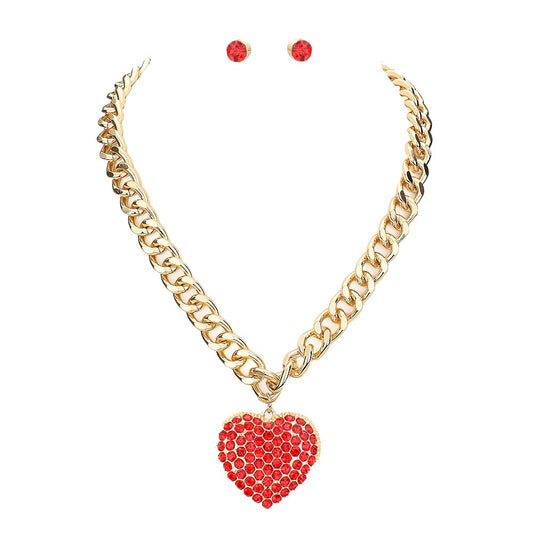 Siam Rhinestone Embellished Heart Pendant Necklace, embellishes your beauty showing perfect class at any special occasion. Get ready with these Pendant Necklaces to receive compliments. Put on a pop of color to complete your ensemble in a gorgeous way. Perfect for adding just the right amount of shimmer & shine and a touch of luxe to special events. Perfect Birthday Gift, Anniversary Gift, Mother's Day Gift, Valentine's Day Gift. Stay classy and gorgeous!