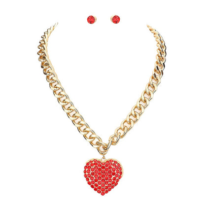 Siam Rhinestone Embellished Heart Pendant Necklace, embellishes your beauty showing perfect class at any special occasion. Get ready with these Pendant Necklaces to receive compliments. Put on a pop of color to complete your ensemble in a gorgeous way. Perfect for adding just the right amount of shimmer & shine and a touch of luxe to special events. Perfect Birthday Gift, Anniversary Gift, Mother's Day Gift, Valentine's Day Gift. Stay classy and gorgeous!