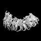 Silver Metal Leaf Rhinestone Cluster Bun Wrap Headpiece, this stunning Flower & Leaf-themed bridal headpiece is created using a glittering and beautiful Rhinestone cluster that accents the beauty to a greater extent with a classy look. Wear the headpiece for a textured lovely feel and show your perfect choice. Add spectacular sparkle to your hair, Keep your hairstyle as glamorous as you are with this Rhinestone headpiece on any special occasion.