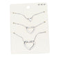 Silver 3PCS - Metal Heart Pendant Necklaces, Get ready with these Pendant Necklace, put on a pop of color to complete your ensemble. Perfect for adding just the right amount of shimmer & shine and a touch of class to special events. Perfect Birthday Gift, Anniversary Gift, Mother's Day Gift, Valentine's Day Gift.