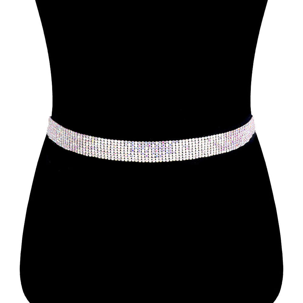 Silver 8 Rows Crystal Rhinestone Sash Ribbon Bridal Wedding Belt Headband Tie, timeless selection, sparkling rhinestone crystal Bridal Belt Sash, is exceptionally elegant, adding an exquisite detail to your wedding dress. Tie on your hair for a glamorous, beautiful headband elevating your hairdo on your super special day.