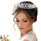 Silver Bicone Beaded Bun Wrap Headpiece Necklace, Keep your hairstyle as glamorous as you are with this Bicone Beaded headpiece! Add spectacular sparkle into your hair, and also you can use it as a necklace. Perfect for adding just the right amount of shimmer & shine, will add a touch of class, beauty and style to your wedding, prom, special events.