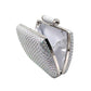 Silver Bling Rectangle Evening Clutch Crossbody Bag, These Bling details Clutch bags are fit for all occasions and places. perfect for makeup, money, credit cards, keys or coins, and many more things. This handbag features a top Clasp Closure for security and contains a detachable shoulder chain that makes your life easier and trendier. Its catchy and awesome appurtenance drags everyone's attraction to you. Perfect gift ideas for a Birthday, Holiday, Christmas, Anniversary, Valentine's Day, etc. 