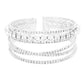 Silver Crystal Round Rhinestone Pave Cuff Bracelet, these rhinestone bracelets can light up any outfit, and make you feel absolutely flawless everywhere and even at any special occasion. Fabulous fashion and crystal round style adds a pop of pretty color to your attire that brings compliments to you. Coordinate with any ensemble from business casual to everyday wear and even special occasion outfits. Add something special to your outfit at any special occasion! 