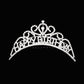 Silver Happy Birthday Rhinestone Party Tiara. Turn any cake into a royal treat for your daughter's princess themed birthday party with this Tiara. Ideal for dolling up the guest of honor on her special day, this party tiara also makes a fun cake decoration. Add it to a gift for the birthday girl or lay it at her place setting to be donned right before she blows out the candles on her birthday cake.