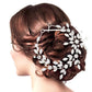Silver Marquise Stone Accented Rhinestone Leaf Cluster Vine Wrap Headpiece. Perfect for adding just the right amount of shimmer & shine, will add a touch of class, beauty and style to your wedding, prom, special events, embellished glass crystal to keep your hair sparkling all day & all night long.