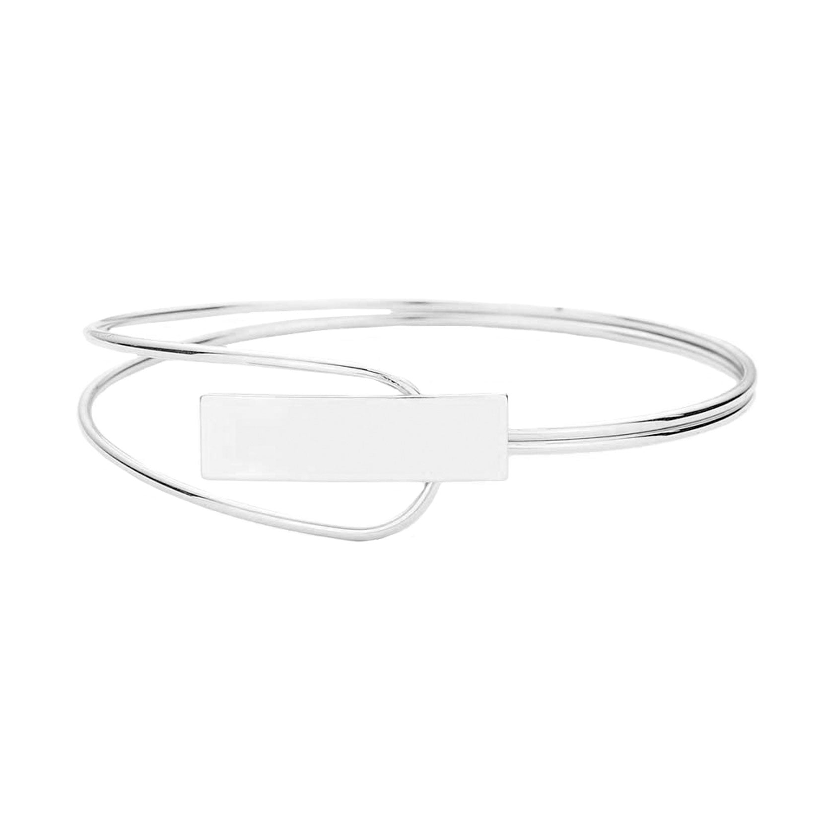 Silver Metal Rectangle Hook Bracelet, put on a pop of color to complete your ensemble. Perfect for adding just the right amount of shimmer & shine and a touch of class to special events. Perfect Birthday Gift, Anniversary Gift, Mother's Day Gift, Graduation Gift, Valentine’s Gift.