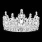 Silver Multi Stone Cluster Crown Tiara, This crown tiara is a classic royal tiara made from gorgeous stone accented is the epitome of elegance. Exquisite design with gorgeous color and brightness, makes you more eye-catching in the crowd and also it will make you more charming and pretty without fail
