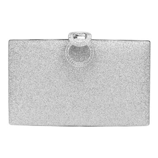 Shimmery Evening Clutch Crossbody Bag