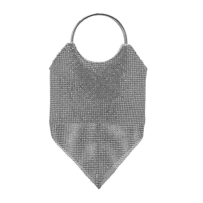 Silver Shimmery Evening Tote Crossbody Bag. Look like the ultimate fashionista when carrying this small chic bag, great for when you need something small to carry or drop in your bag. Keep your keys handy & ready for opening doors as soon as you arrive. Perfect Birthday Gift, Anniversary Gift, Mother's Day Gift.