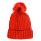 Cozy Red Cable Knit Red Pom Pom Beanie Hat Warm Knit Pom Pom Hat Winter Hat, before running out the door to cold weather, reach for this classic toasty hat to keep you incredibly warm, the autumnal touch finish to your outfit. Perfect Gift Birthday, Christmas, Holiday, Anniversary, Stocking Stuffer, Valentine's Day, Loved One