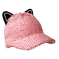 Cozy Solid Pink Cat Ear Slouchy Newsboy Cap Solid Pink Cat Ear Slouchy Cap Winter Hat, reach for this toasty hat to keep you incredibly warm when running out the door. Accessorize with this cat ear hat, it's the autumnal touch finish your outfit in style. Perfect Gift Birthday, Christmas, Night Out, Cold Weather, Valentine's Day