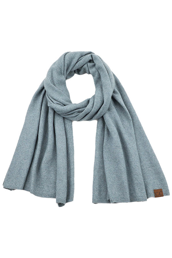 Steel Blue Soft Recycled Fine Yarn Cuff Scarf, Fashionable and stylish, Accent your look with this soft, highly versatile scarf. delicate, warm, on trend & fabulous, a luxe addition to any cold-weather ensemble. Great for daily wear in the cold winter to protect you against chill, This elegant quality scarf is a great addition to your collection of fashion accessories. Awesome winter gift accessory!