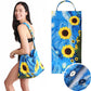 Sunflower Starry Night Print Beach Towel and Tote Bag, Starry Night Beach Towel enjoy summer vibes, day at the beach, pool, vacay! Toss your bathing suit, suntan lotion, get ready to go. Great Birthday Gift, Anniversary Gift, Mother's day gift, Beach Accessory, Getaway, Vacation, Pool, Sunflower Beach Towel in a Tote