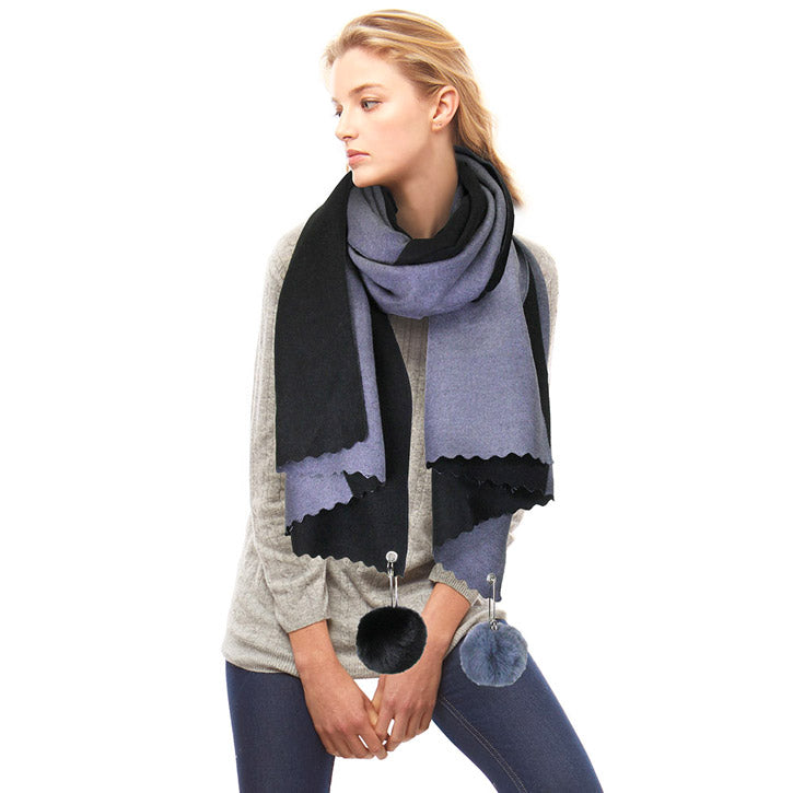 Soft Cashmere Feel Two Side Pom Pom Scarf Warm Reversible Pom Pom Scarf accent your look with this soft, highly versatile wrap, can wear be worn as a scarf or a shawl. Classic delicate look pairs well with your ensemble, keeps you warm & toasty. Perfect Gift Birthday, Christmas, Anniversary, Holiday, Valentine's day