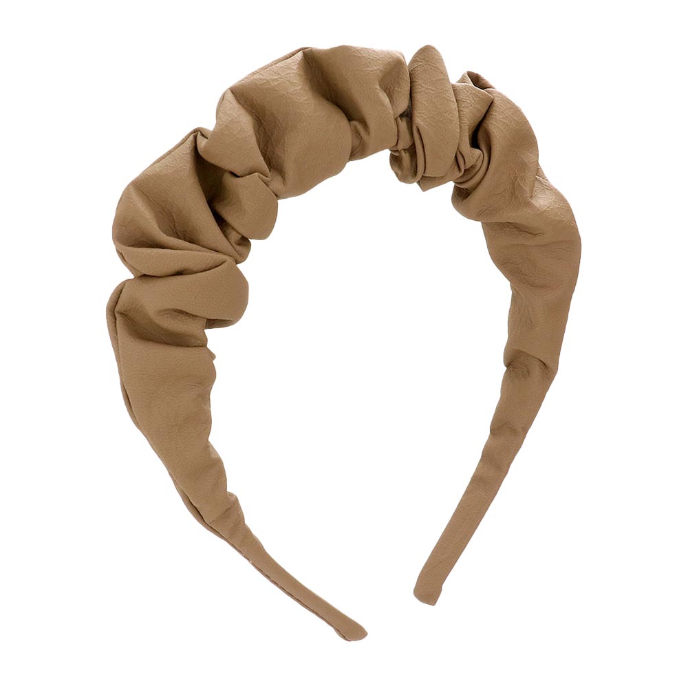 Tan Beautiful Pleated Solid Headband, create a natural & beautiful look while perfectly matching your color with the easy-to-use pleated solid headband. Perfect for everyday wear, special occasions, outdoor festivals, and more. Awesome gift idea for your loved one or yourself.