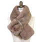 Tan Faux Fur Bling Pull Through Scarf, delicate, warm, on trend & fabulous, a luxe addition to any cold-weather ensemble. Great for daily wear in the cold winter to protect you against chill, classic infinity-style scarf & amps up the glamour with plush material that feels amazing snuggled up against your cheeks.