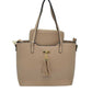 Taupe 2in1 Solid Color Tote Handbag With Matching Wallet, This elegance Tote bag comes with a beautiful matching wallet. Every outfit needs to be planned with this adorable handbag. Stylish enough to match your fanciest outfits, and durable enough for travel and daily use. Show your trendy side with this awesome tote bag. Have fun and look stylish!