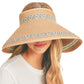 Taupe Braid Detailed Roll-Up Foldable Visor Straw Sun Hat, Keep your styles on even when you are relaxing at the pool or playing at the beach. It is foldable for easy storage or for taking on the go while traveling. Wonderful Protection Summer sun hat that is perfect for gardening, walking along the beach and the pool.