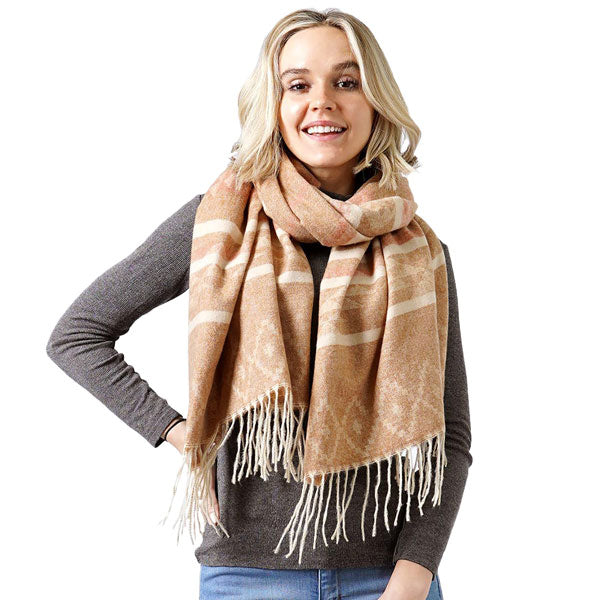 Taupe Western Patter Printed Scarf, beautifully printed design makes your beauty more enriched. Great to wear daily in the cold winter to protect you against the chill. It amplifies the glamour with a polyester material that feels amazing snuggled up against your cheeks. This scarf is a versatile choice that can be worn in many ways. Perfect Gift for Wife, Mom, and your beloved ones on their Birthdays or any other occasions. Perfect for wear at Holidays, Christmas, Anniversary, Fun Night Out, etc.