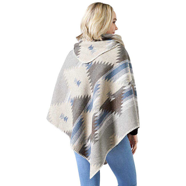 Taupe Western Pattern Poncho. This timeless western pattern Poncho is Soft, Lightweight and Breathable Fabric, Close to Skin, Comfortable to Wear. Sophisticated, flattering and cozy, this Poncho drapes beautifully for a relaxed, pulled-together look. Suitable for Weekend, Work, Holiday, Beach, Party, Club, Night, Evening, Date, Casual and Other Occasions in Spring, Summer and Autumn.