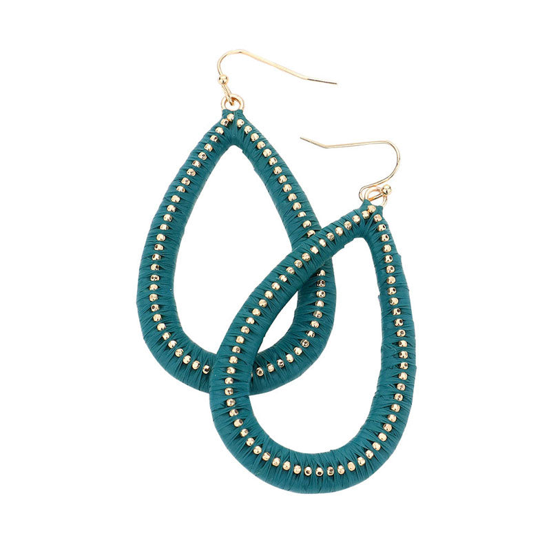 Teal Open Teardrop Dangle Earrings, These fashionable trendy Teardrop earrings for women are suitable for every girl as well! Wearing it you are a unique fashion in the crowd. Fun handcrafted jewelry that fits your lifestyle, adding a pop of pretty color. Enhance your attire with these vibrant artisanal earrings to show off your fun trendsetting style. Perfect for Valentine’s Day, bachelorette party, Beach Party, Vacation Earrings, Party Earrings etc.