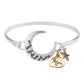 Three Tone I Love You Forever And Ever Crescent Moon Hook Bracelet, Simple sophistication gives a lovely fashionable glow to any outfit style to your mom. Show your love for Mother with this beautiful Crescent Moon Hook Bracelet. An excellent gift for your mom on her any meaningful occasion.