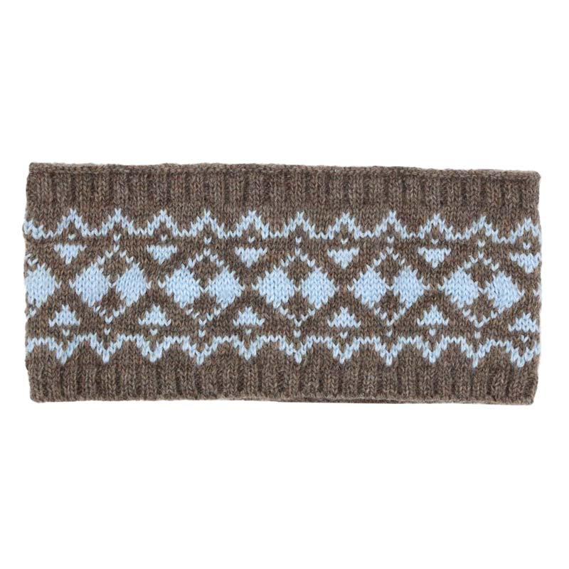 Topaz Aztec Pattern Ear Warmer Headband, Ear Warmer Headband with a beautiful Aztec Pattern can be worn centered or to the side for your comfort. It will shield your ears from cold winter weather ensuring all-day comfort and warmth. The headband is soft, comfortable, and warm adding a touch of classy style to your look. Show off your trendsetting style when you wear this ear warmer and be protected in the cold winter winds. Stay trendy and cozy.