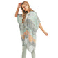 Turquoise Floral Leaf Patterned Cover Up Kimono Poncho, Absolutely fab for this summer & spring season to amp up your attire & make you comfortable in dressing up. These kimonos feature a floral leaf pattern that is easy to pair with so many tops. Lightweight and breathable fabric, comfortable to wear. Suitable for weekends, work, holidays, beach, parties, clubs, nights, evenings, dates, casual and other occasions