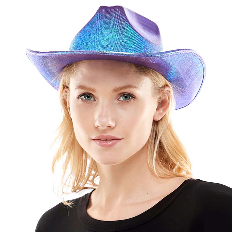 Turquoise Shimmery Cowboy Hat, Whether you‚Äö√Ñ√¥re lounging by the pool or attend at any event. This is a great hat that can keep you stay cool and comfortable in a party mood. Gift for that fashionable on-trend friend. Perfect Gift Cool Fashion Cowboy, Birthday, Holiday, Valentine's Day, Christmas.