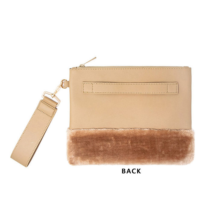 Vegan Faux Fur Trim Clutch Wristlet Bag Vegan Clutch Faux Fur Trim Wristlet Bag Evening Bag, Trendy evening bag will hold all your items. Easy to carry, slip your hand on back strap for extra security Perfect Gift Birthday, Christmas, Anniversary, Valentine's Day, Loved One, Special Occasion, Wedding, Prom, Graduation 