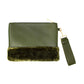 Vegan Faux Fur Trim Clutch Wristlet Bag Vegan Clutch Faux Fur Trim Wristlet Bag Evening Bag, Trendy evening bag will hold all your items. Easy to carry, slip your hand on back strap for extra security Perfect Gift Birthday, Christmas, Anniversary, Valentine's Day, Loved One, Special Occasion, Wedding, Prom, Graduation 