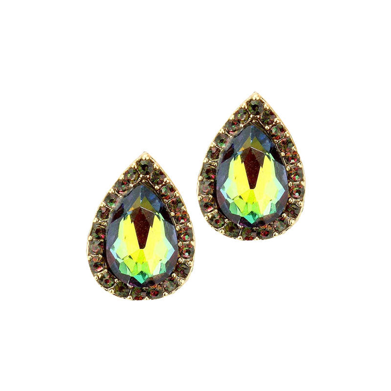 Vitrail Teardrop Stone Evening Stud Earrings, put on a pop of color to complete your ensemble. Perfect for adding just the right amount of shimmer & shine and a touch of class to special events. Perfect Birthday Gift, Anniversary Gift, Mother's Day Gift, Graduation Gift