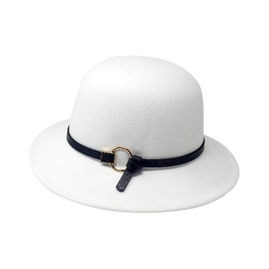 White Classy Open Circle Faux Leather Trim Felt Winter Hat, This open circle designed hat is classy and beautiful to wear with any ensemble to complete your outfit in style in winter. Specially made for this winter that is made of premium material, and is super durable, breathable, and lightweight. Comfortable, and ideal for travelers who are spending time in outdoors. Easy to match different clothes, Such as T-shirts, jeans, trousers, skirts, and any fashion casual outfits.