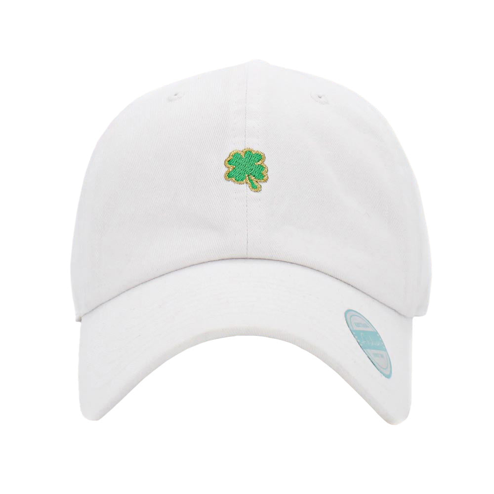 White Clover Embroidered Baseball Cap, An awesome & cool colver-themed baseball cap that will not only save a bad hair day but also amps up your beauty to a greater extent on this St. Patrick's Day. This embroidered clover baseball cap is made for you to show off your trendy & perfect choice for St. Patrick's Day party. It's fully adjustable and easy to wear in the perfect style!