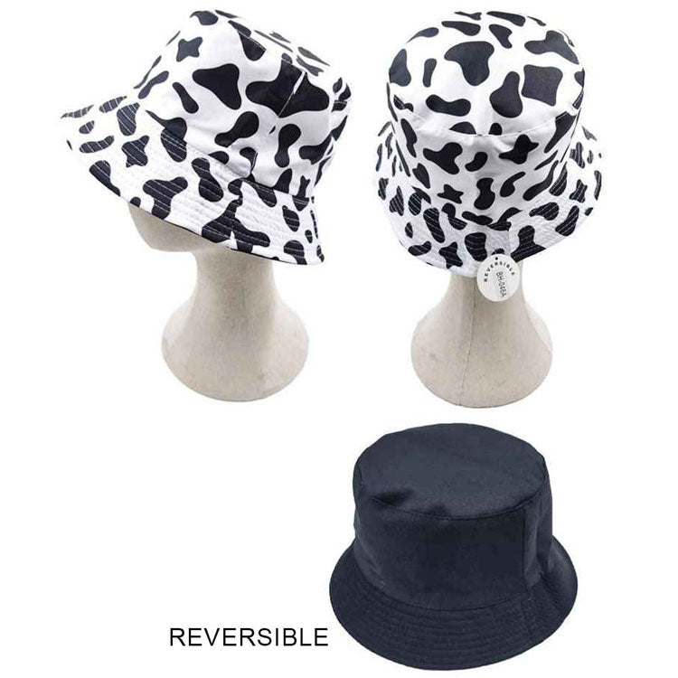 White Cow Patterned Reversible Bucket Hat, lightweight fabric provides you sun protection while the sun is beating down and keep you cool and comfortable. You can easily fold this bucket hat and put it in any backpack. This cow patterned animal theme bucket hats is perfect for travel, beach, vacation, trip, outdoor activities, street strolling, fishing for the sun protection headwear.