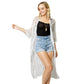 White Dream Catcher Lace Long Cover Up Kimono Poncho, will amp up your beauty & confidence and make you stand out with its eye-catchy design. Coordinate this dream catcher lace long cover-up kimono with any ensemble to finish in perfect style and get ready to receive beautiful compliments. It will be your favorite accessory to wear everywhere with a perfect look.