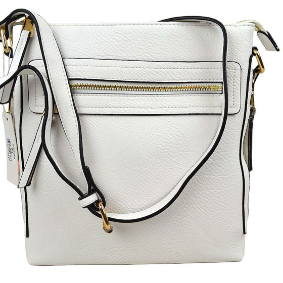 White Faux Leather Adjustable Strap Crossbody Bag. Show your trendy side with this awesome crossbody bag. Have fun and look stylish. Versatile enough for wearing straight through the week, perfectly lightweight to carry around all day. Birthday Gift, Anniversary Gift, Mother's Day Gift, Graduation Gift, Valentine's Day Gift.