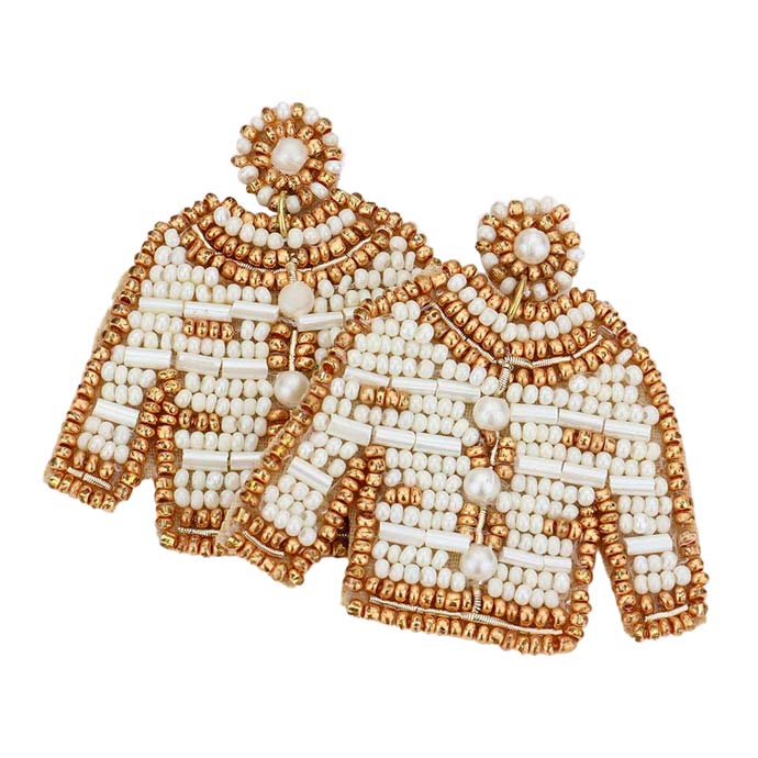 White Felt Back Pearl Seed Beaded Top Dangle Earrings, these beautiful seed beaded earrings are gorgeous and unique that will dangle on your earlobes to make you stand out from the crowd. Put on a pop of color to complete your ensemble in a stylish way with these Pearl-themed earrings. Perfect for adding just the right amount of shimmer & shine and a touch of ideal class to any occasion. Highlight your appearance and grasp everyone's eye at any place.