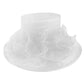 White Flower Accented Dressy Hat. Stylish Stunning ladies hat designed with a Feather Mesh Dressy hat, noble, delicate feathers and easy wearing also add glamour and fancy charming. Suitable for photography, costume party, bridal party, wedding, church, cocktail party and tea party ,Wear it to parties, weddings, Performance or any Events any Special Occasion.