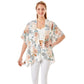 White Garden Rose Flower Printed Cover Up Poncho Kimono Poncho, These Poncho featuring a rose flower printed design prints easy to pair with so many tops. Lightweight and Breathable Fabric, Comfortable to Wear. Suitable for Weekend, Work, Holiday, Beach, Party, Club, Night, Evening, Date, Casual and Other Occasions in Spring, Summer and Autumn.